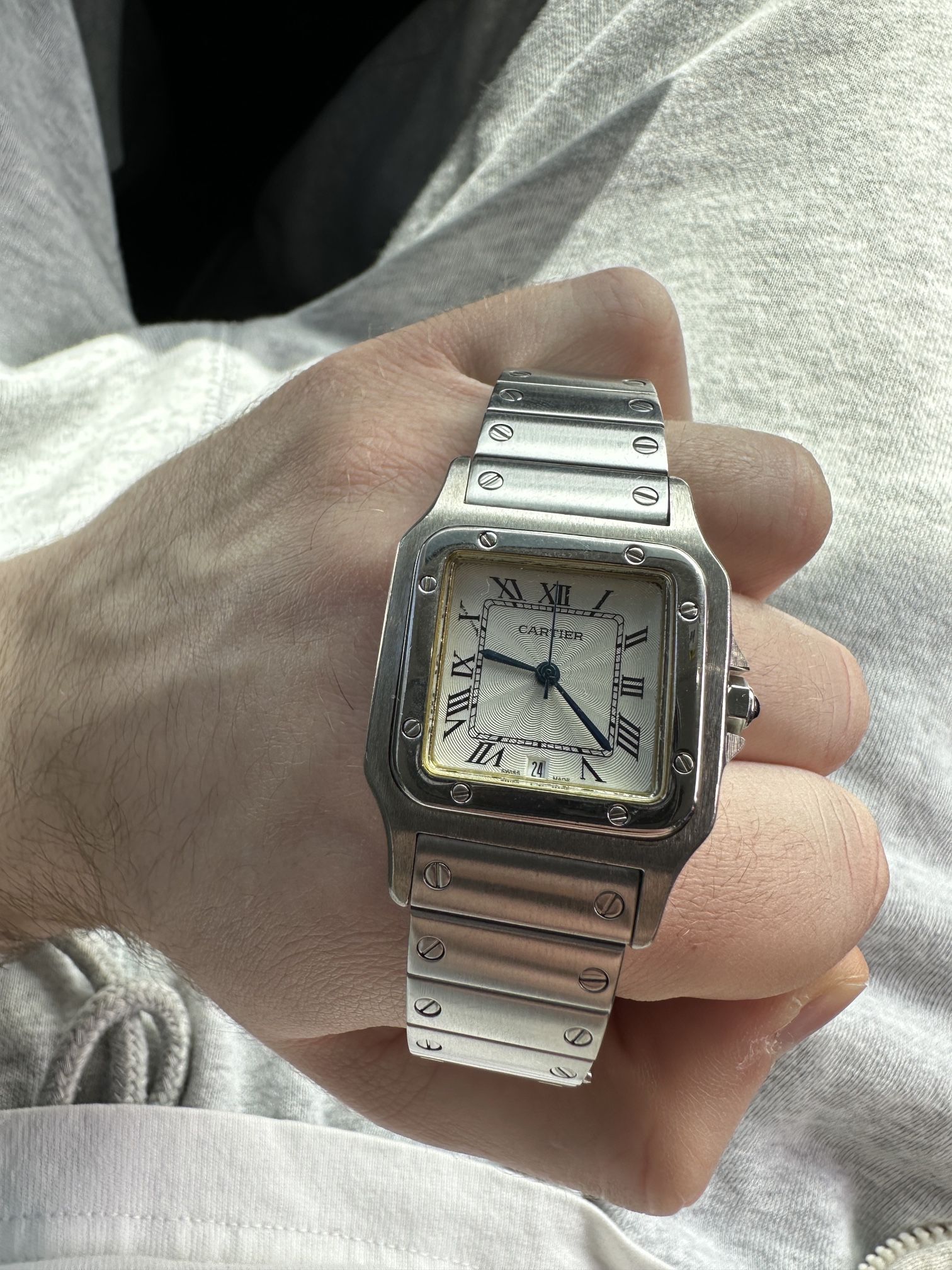 Cartier Paris 925 Argent Plaque OR G 20 M Swiss 17 050343
