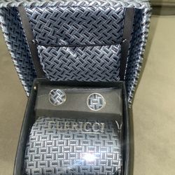 Clericci men’s gift set Tie-Cuflinks-Pocket Square