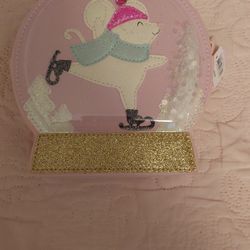 New Mouse Snowflake Globe Pink Purse $5