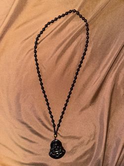 Black buddha necklace