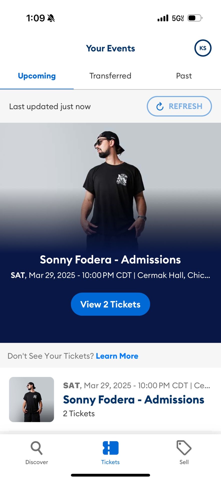 Sonny Fodera - Chicago Sat 3/29