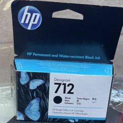 HP 712 Black 38-ml Genuine Ink Cartridge (3ED70A) for DesignJet T650, T630, T230, T210 & Studio Plotter Printers