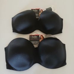 Womens black Lilyette by Bali Strapless with Stay There Power Band size 42 DD