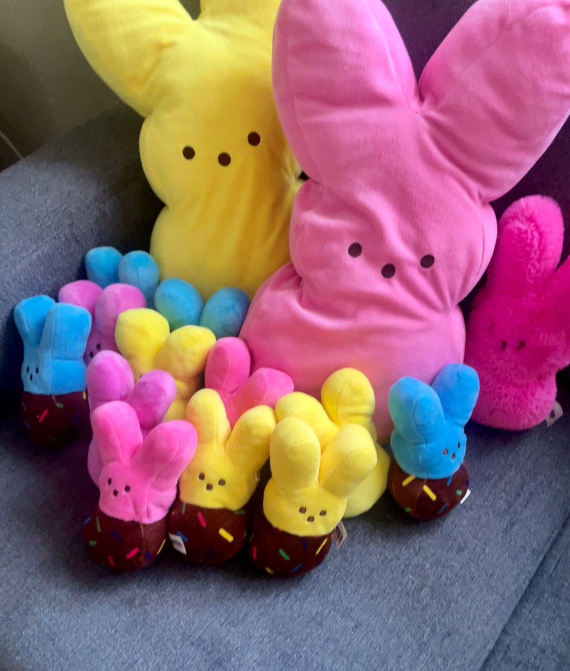 Peeps Plush Collection – 2 Large, 1 Medium, 12 Minis (Great Condition)