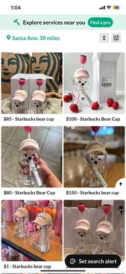 Starbucks bear cups