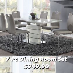 7-Pc Dining Room Set. $53 Down Payment