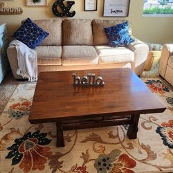 Solid Wood Heavy Coffee Table 