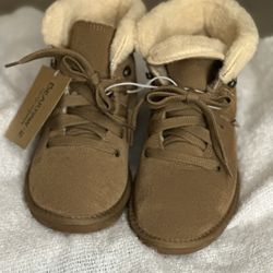 Bearpaw Wool Cognac Suede Bootie Boots - Brand New