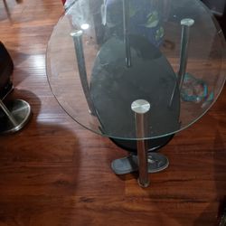 Glass table  2 round table and 1 center table