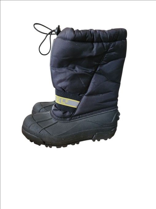 Sorel Snow Chariot Boots Kids Size 4 Black Waterproof Insulated Style LY/1650