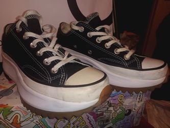 Converse women's thick sole black