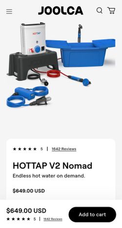 Joolca HOTTAP V2 Nomad Portable Camping Shower Kit