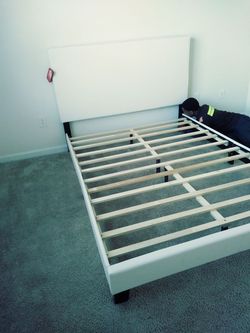 Queen bed frame White $300