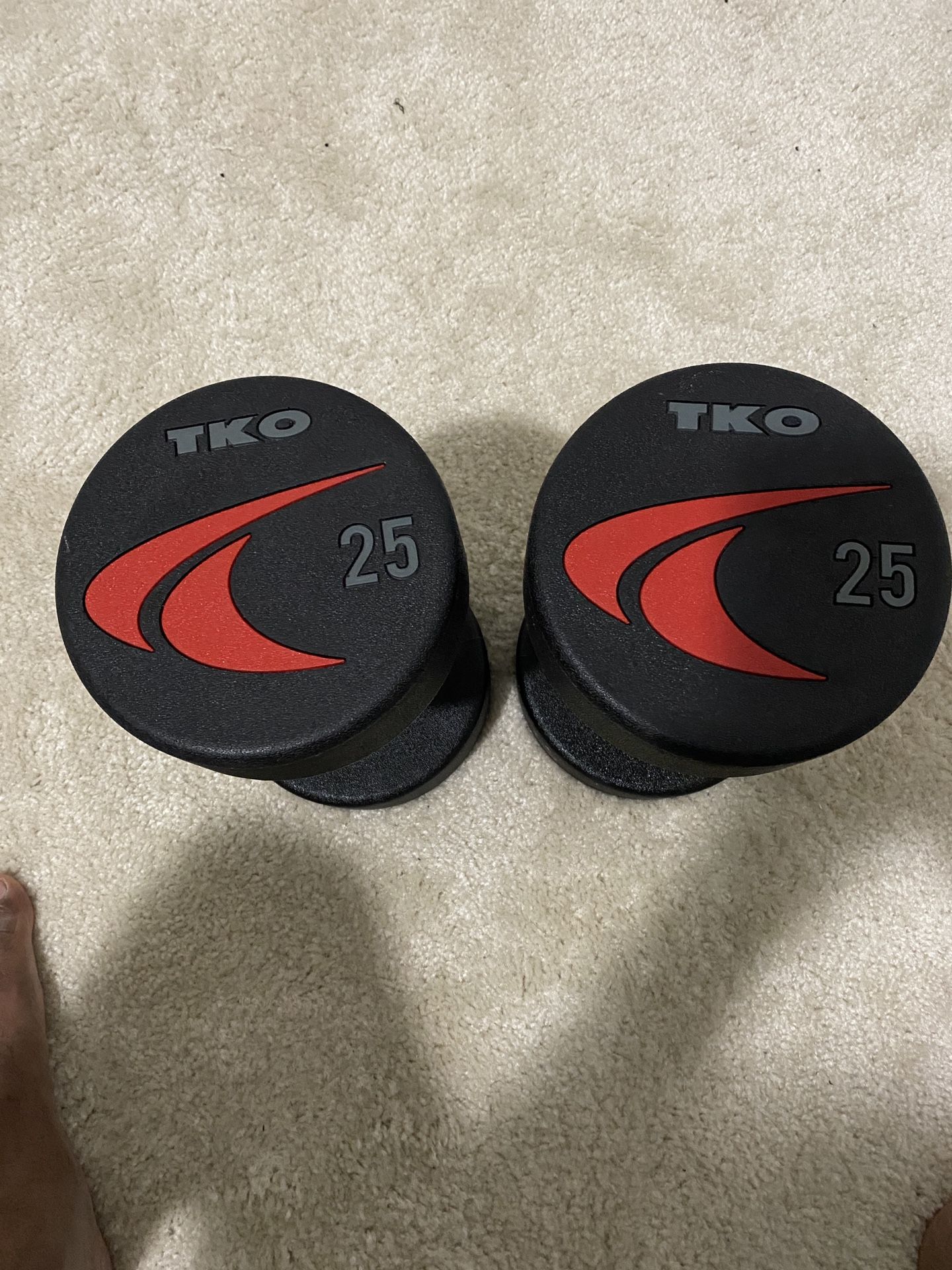 TKO Signature Round Urethane Dumbbell Sets 25lbs