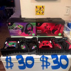 Xbox Controllers $30 EACH FIRM (controller,headset,cables)