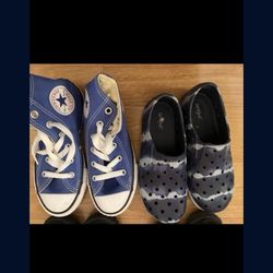 Boys Size 12 Water Shoes And Converse