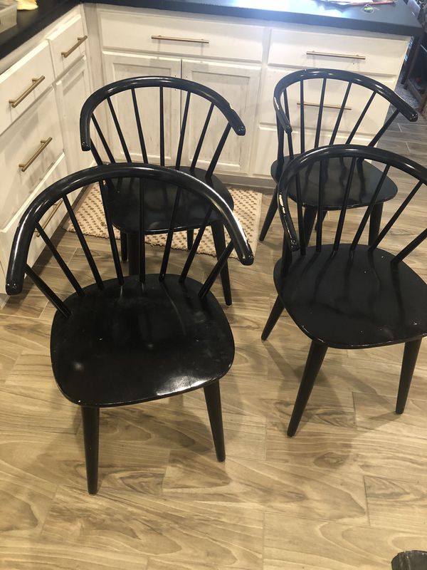 Black Spindle Dining Chairs set of 4 for Sale in Phoenix