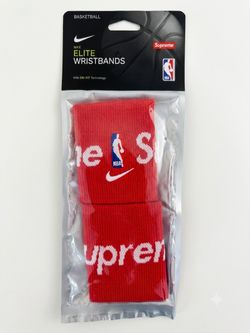 Supreme x Nike NBA Elite Wristbands Red