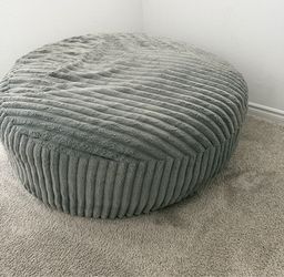 Large gray bean bag