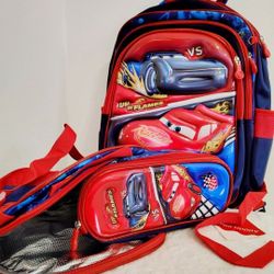Cars 3 Piece Bookbag Set 🎒