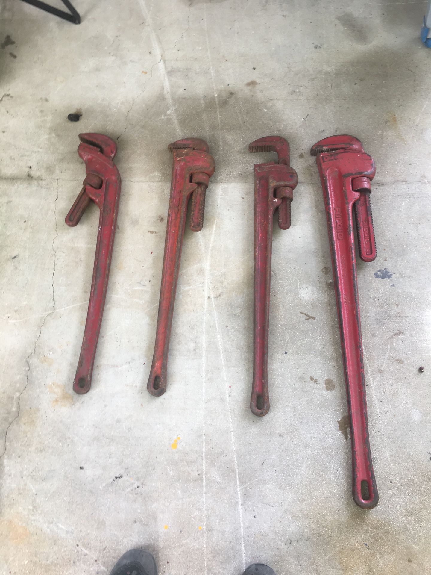 4 - Large Ridgid Pipe Wrench’s