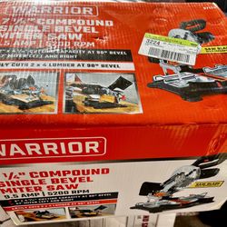 Warrior 7 1/4  Compound Single Bevel Miter Saw