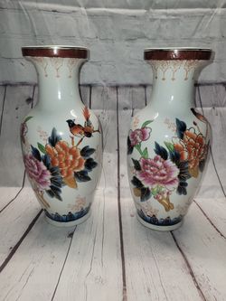 Asain Vintage Hand Painted Vase