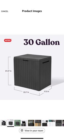 30 Gallon Outdoor Storage Box