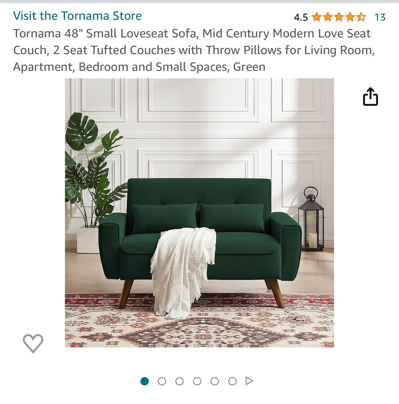 48” Small Loveseat Sofa For Sale