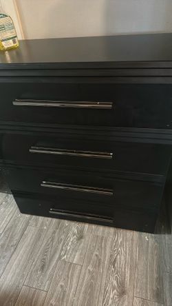 Black 4 Drawer