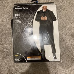 ADDAMS FAMILY UNCLE FESTER JACKET, COLLAR AND LIGHT UP BULB