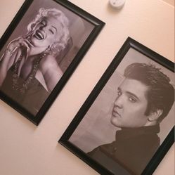 Elvis & Marilyn Monroe Framed Pictures