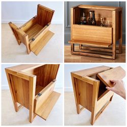 Mini Bar Modern Wood Table 23.5" W × 12" D × 24" H (Northridge)