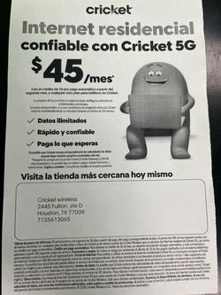 Cricket 5g Internet de casa!
