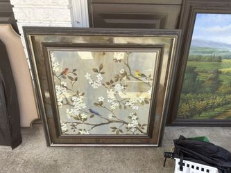 Wall Art with Floral And Birds
