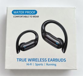 Wireless Bluetooth Sports Earbuds with Charging Case – Black
