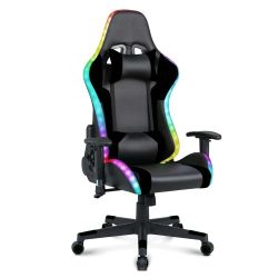 Gaming Chair with Speakers Video Game Chair with RGB Light Ergonomic Racing Office Chair PU Leather Recliner Computer Chair Swivel E-Sports Chair with
