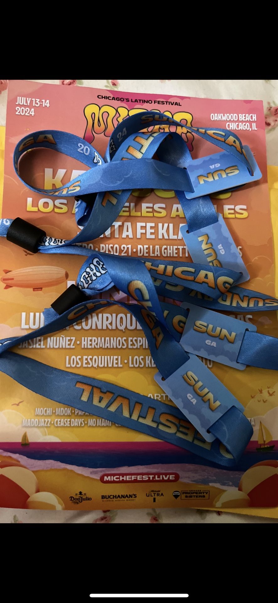 Miche fest Sunday Wristbands 