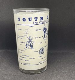 Vintage State Glass South Dakota Souvenir Tumbler Hazel Atlas