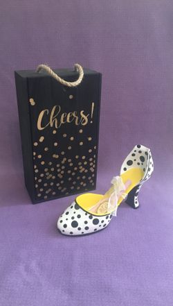 Wine bottle box and holder - 2 pcs.