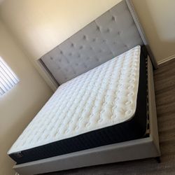 New In Box King Bed Frame +Mattress (Read Description Below)