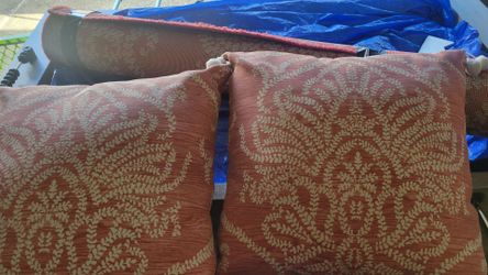 Outdoor Rug and 2 Pillows