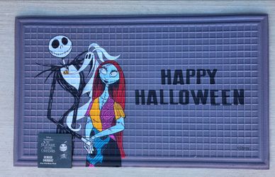 Nightmare Before Christmas Rubberized indoor or outdoor mat