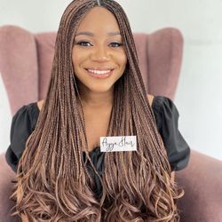 French Curls Braided Wig