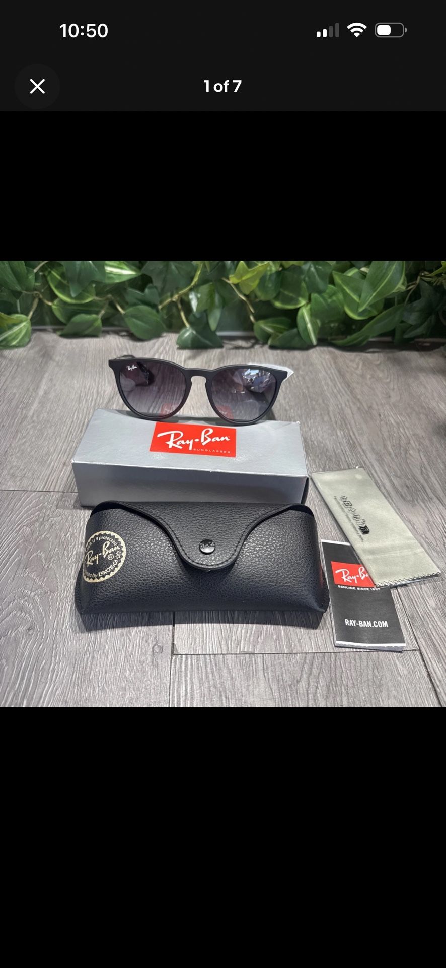 NEW RAY-BAN RB 4171 ERIKA 622/8G BLACK AUTHENTIC SUNGLASSES W/CASE 54-18 NEW RAY-BAN RB 4171 ERIKA 622/8G BLACK AUTHENTIC SUNGLASSES  main image 2