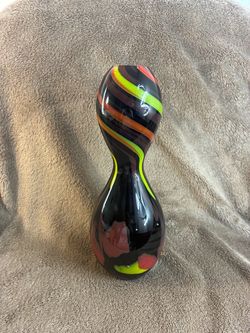 Murano Double gourd art glass vase approx 12.5"H Handblown Smooth Pontil