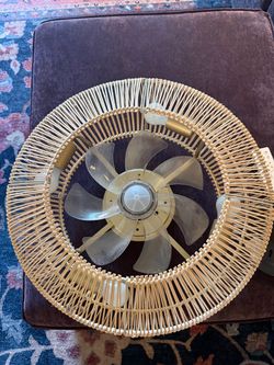 20'' Boho Rattan Ceiling Fan with light kit