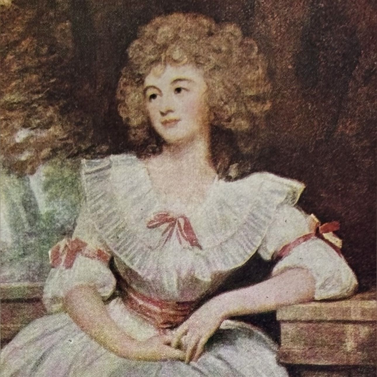 MRS. MARK CURRIE English George Romney Fine Art Print 1900’s Vintage Original Antique London England Printed Collectible ARTIST PAINTER