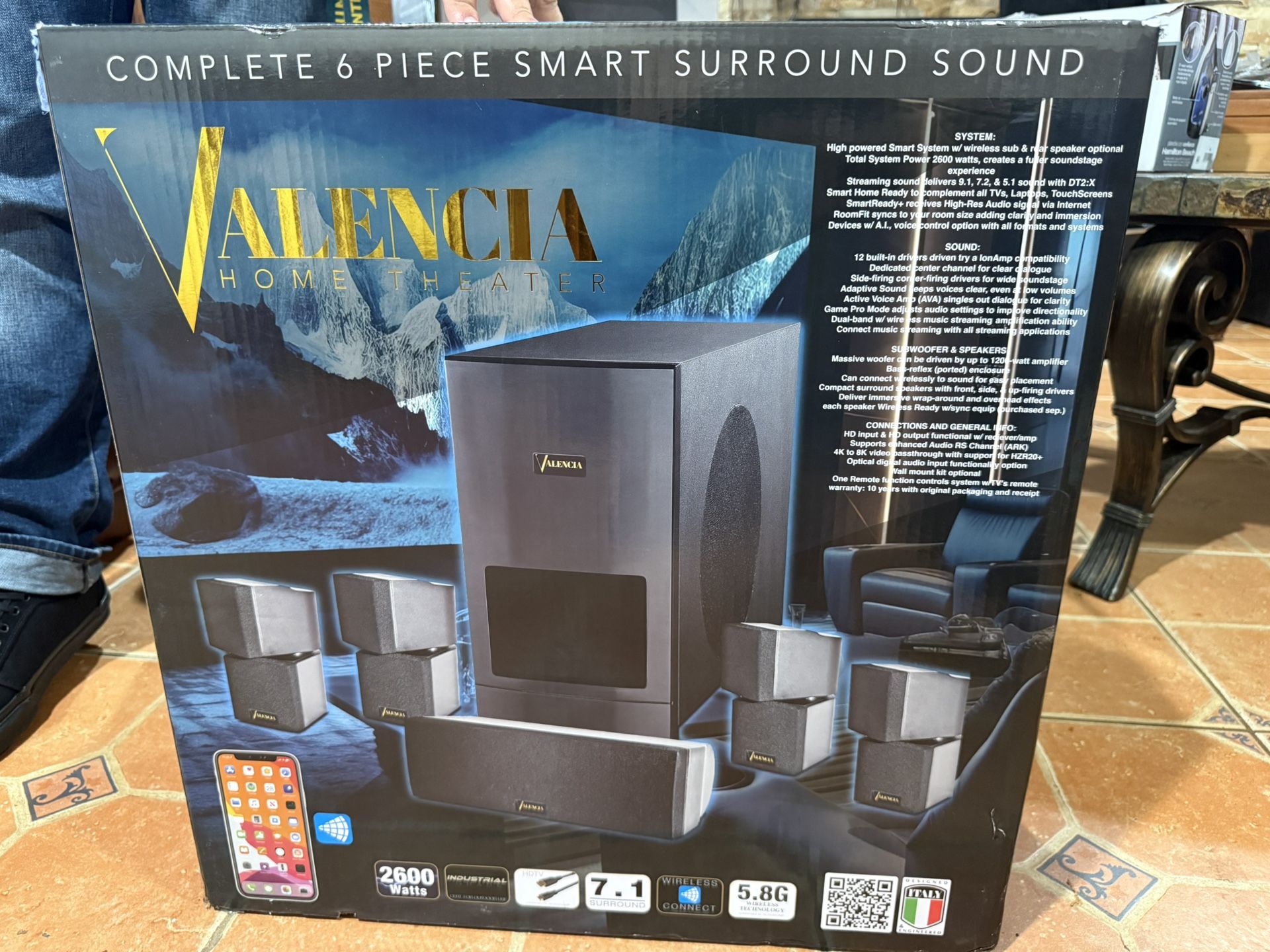 Valencia Home Theater 6 Piece , Smart, Surround Sound