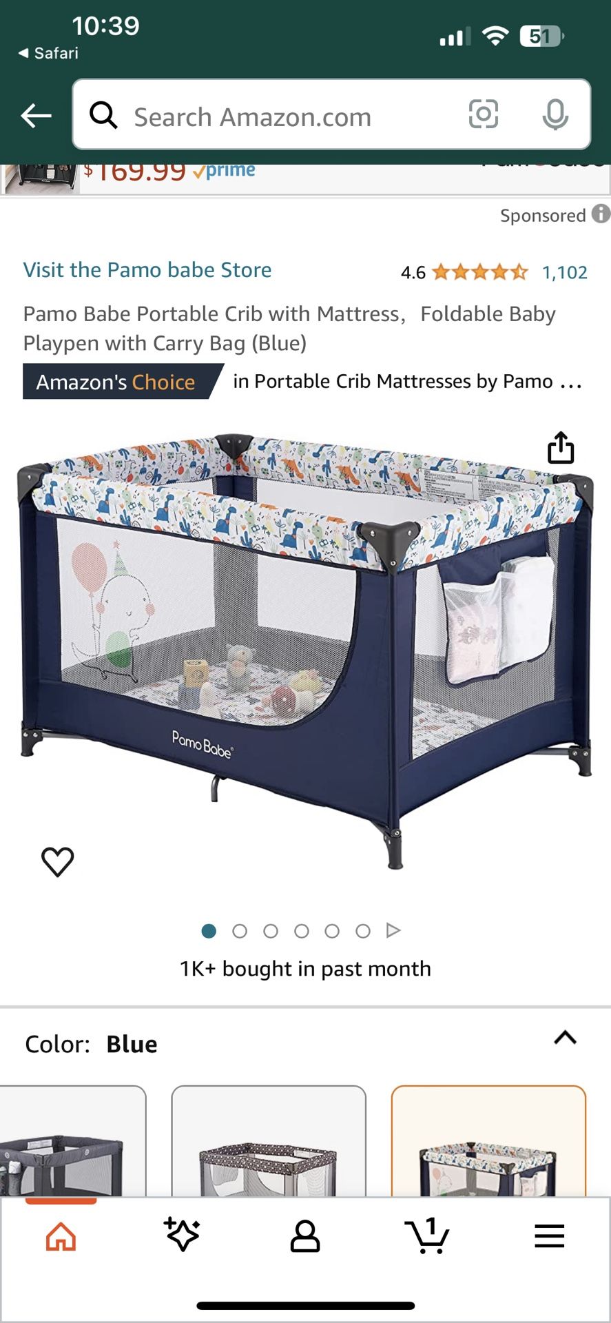 Portable Crib - Pack N play w/ Bassinet
